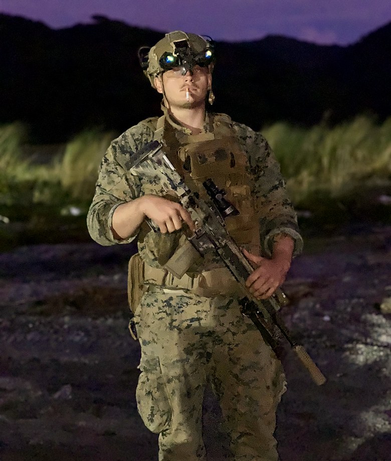 Tanner in uniform during his service with the United States Marine Corps